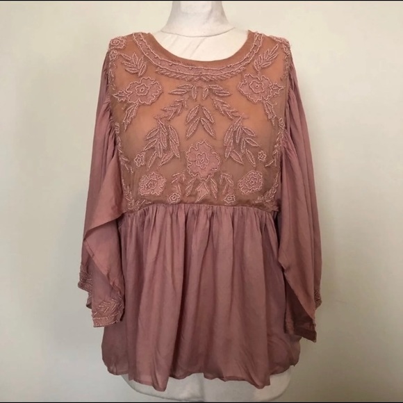 Love Sam (from Anthropologie) beaded flowy top - Picture 3 of 8